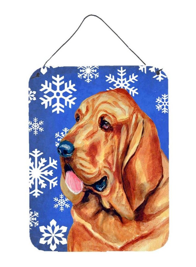 Bloodhound Dog Printed Wall/Door Hanging Multicolour 16 x 12inch - v1575371060/N32404084A_1