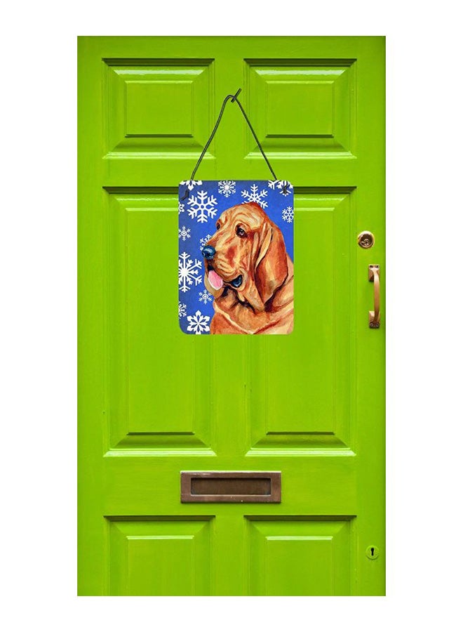 Bloodhound Dog Printed Wall/Door Hanging Multicolour 16 x 12inch - v1575371063/N32404084A_2