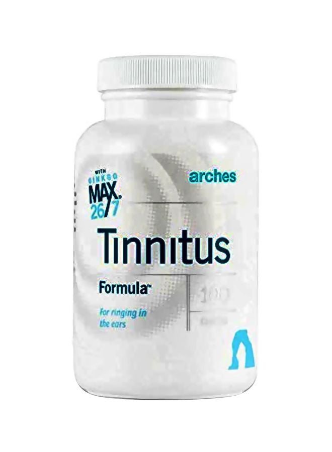 Arches Tinnitus Formulas - Tinnitus Formula With Ginkgo Max 26/7 Dietary Supplement - 100 Capsules - Image 1