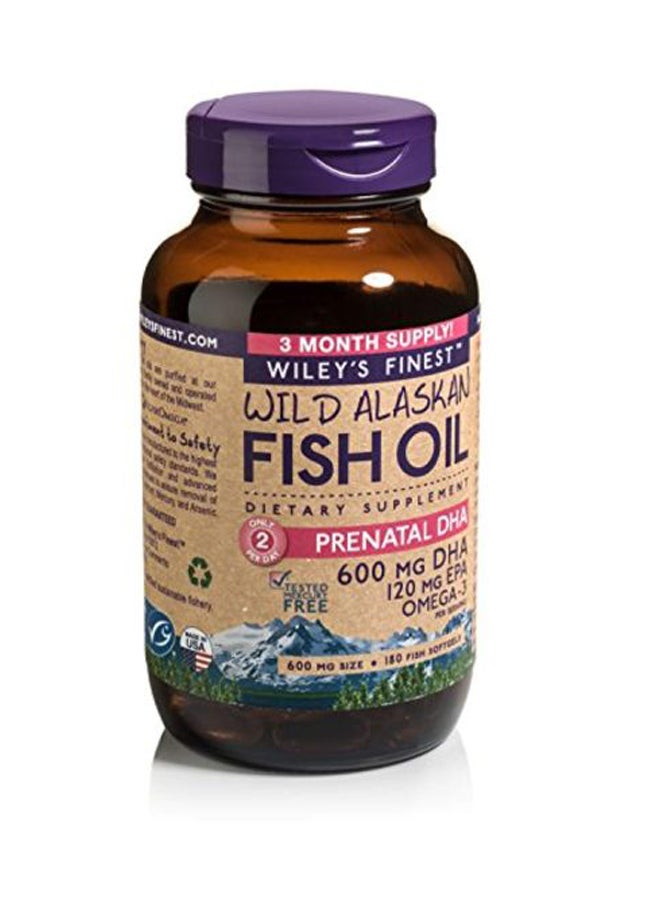 Wiley's Finest Wild Alaskan Fish Oil 600mg - 180 Softgels - Image 3