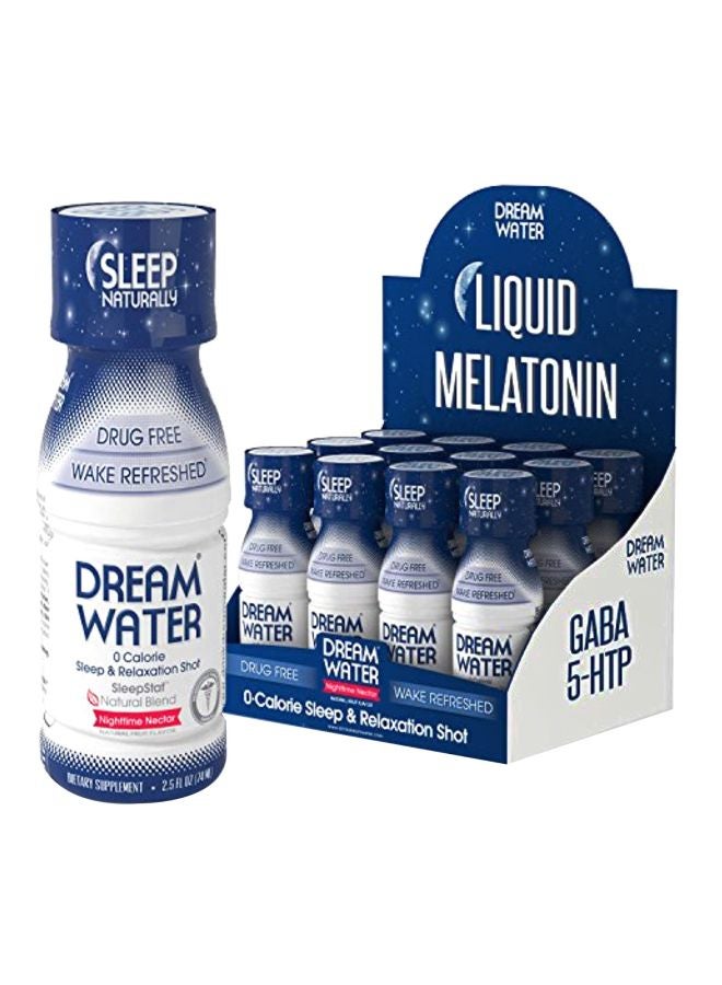 Dream Water Pack Of 12 Liquid Melatonin Natural Blend - Image 1