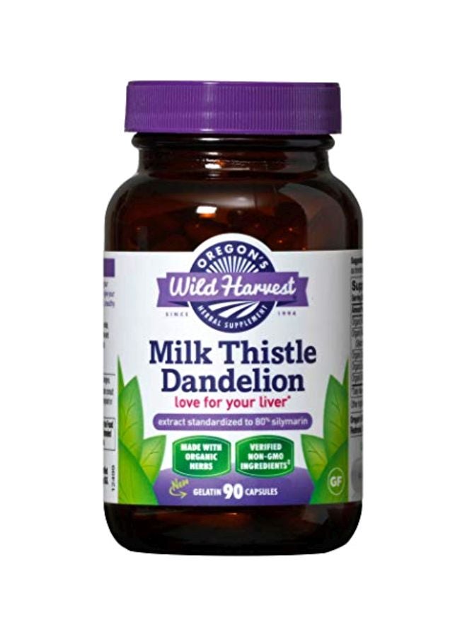 Oregon's Wild Harvest Wild Harvest Milk Thistle Dandelion Supplement - 90 Capsules  - Image 1