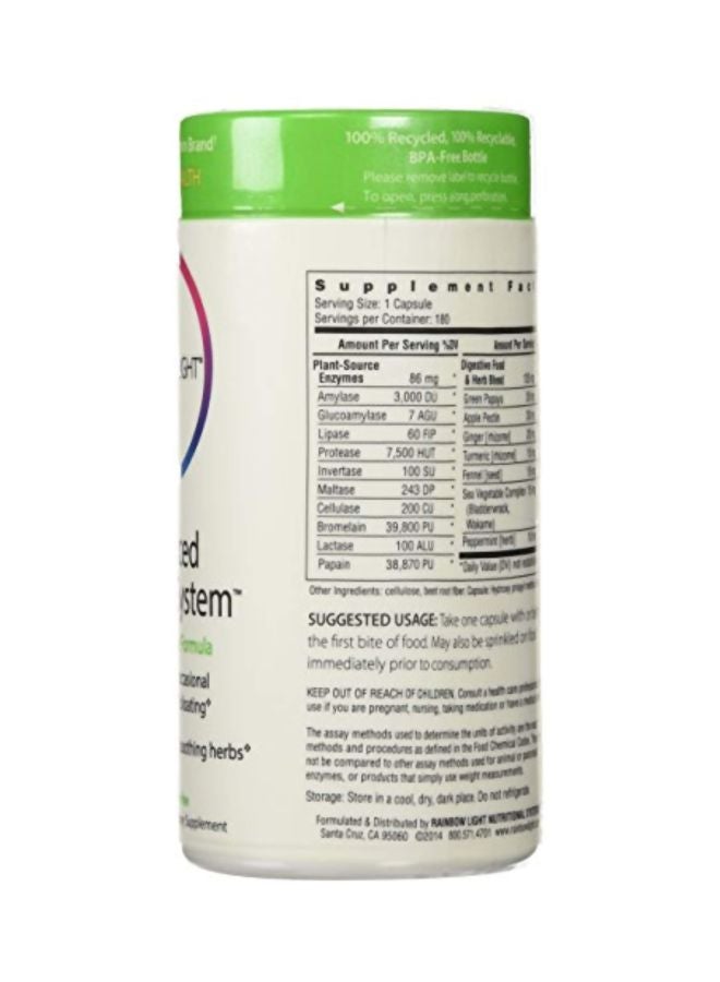 راينبو لايت مجموعة مكمل غذائي بنظام إنزيمات متقدم - 180 كبسولة نباتية مكونة من عبوتين - Image 2