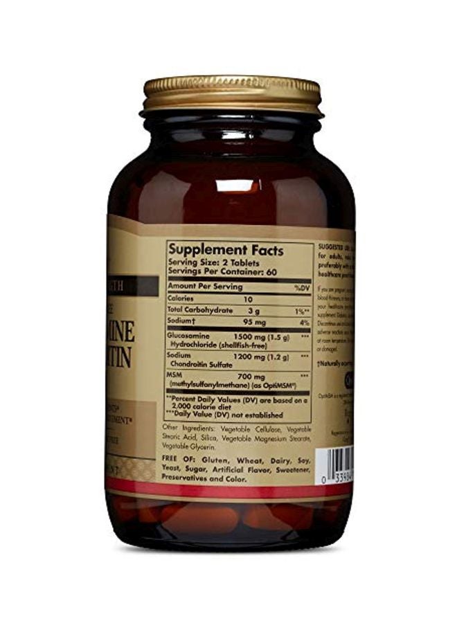 Solgar Triple Strength Glucosamine Chondroitin MSM Dietary Supplement - 120 Tablets - Image 2