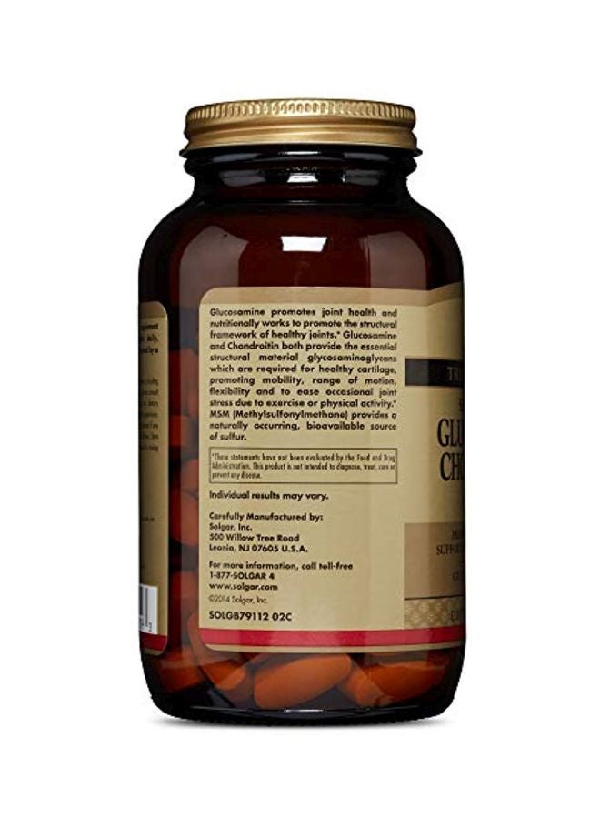 Solgar Triple Strength Glucosamine Chondroitin MSM Dietary Supplement - 120 Tablets - Image 4