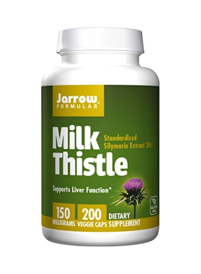 jarrow formulas Milk Thistle 150mg Dietary Supplement - 200 Veggie Capsules