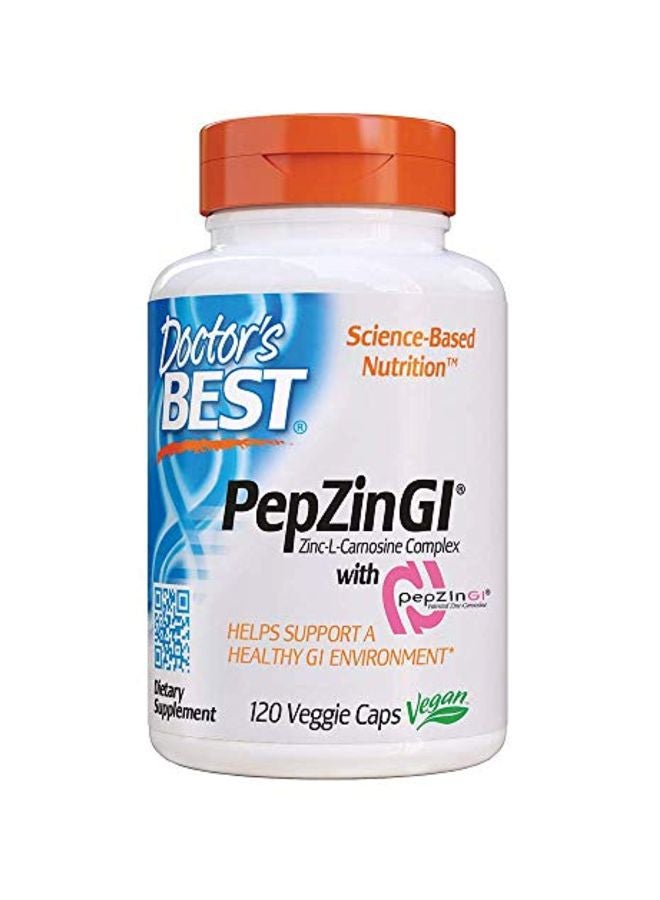 Doctor's BEST PepZin GI Zinc-L-Carnosine Complex - 120 Veggie Capsules ...