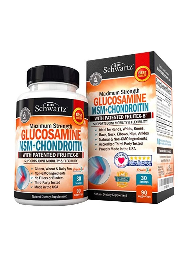 BioSchwartz Glucosamine Chondroitin MSM Dietary Supplement - 90 Capsules