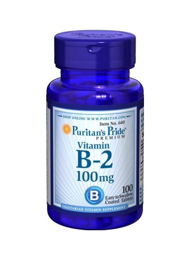 Puritan's Pride Vitamin B-2 100mg  Vitamin Supplement - 100 Tablets 