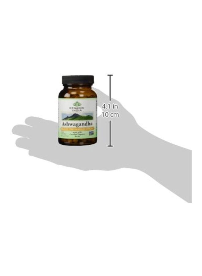 Organic India Pack Of 2 Ashwagandha Dietary Supplement - 90 Veg Capsules - Image 3
