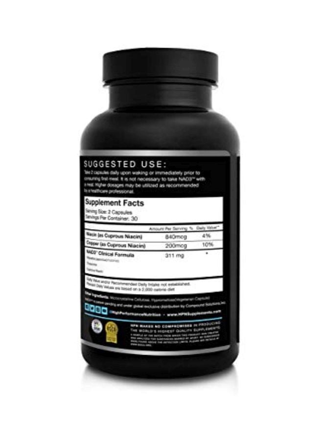 HPN - NAD+ Booster Dietary Supplement - 60 Vegetarian Capsules - Image 1