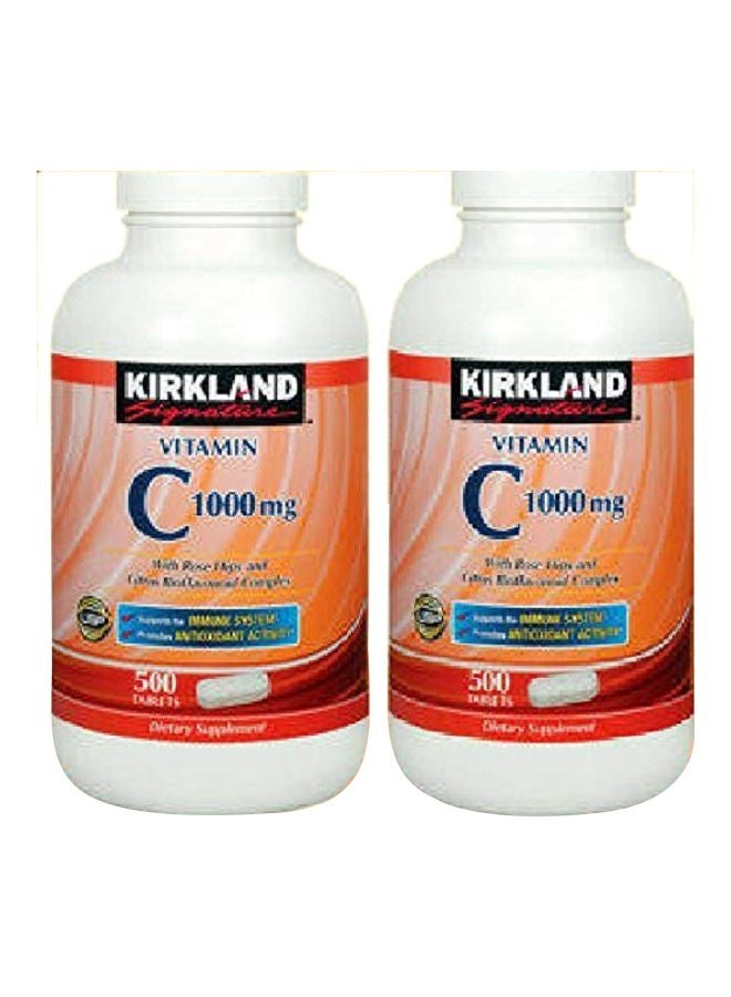 Kirkland Signature - 2-Piece Vitamin C Dietary Supplement 1000mg - 500 Tablets - Image 1
