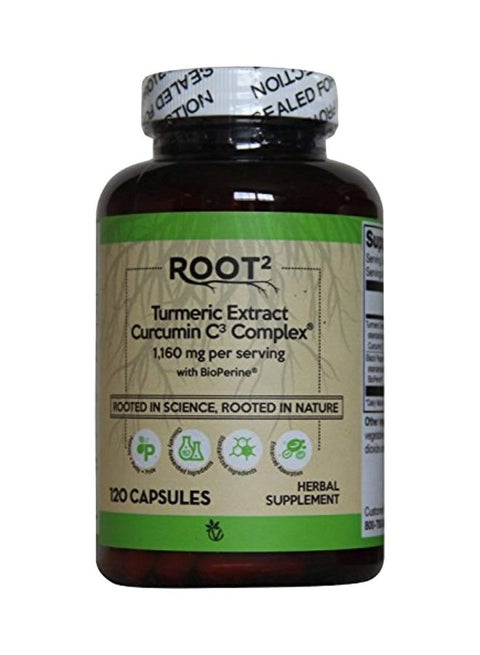 Root2 Turmeric Extract Curcumin C3 Complex With Bioperine 1160 mg - 120 Capsules