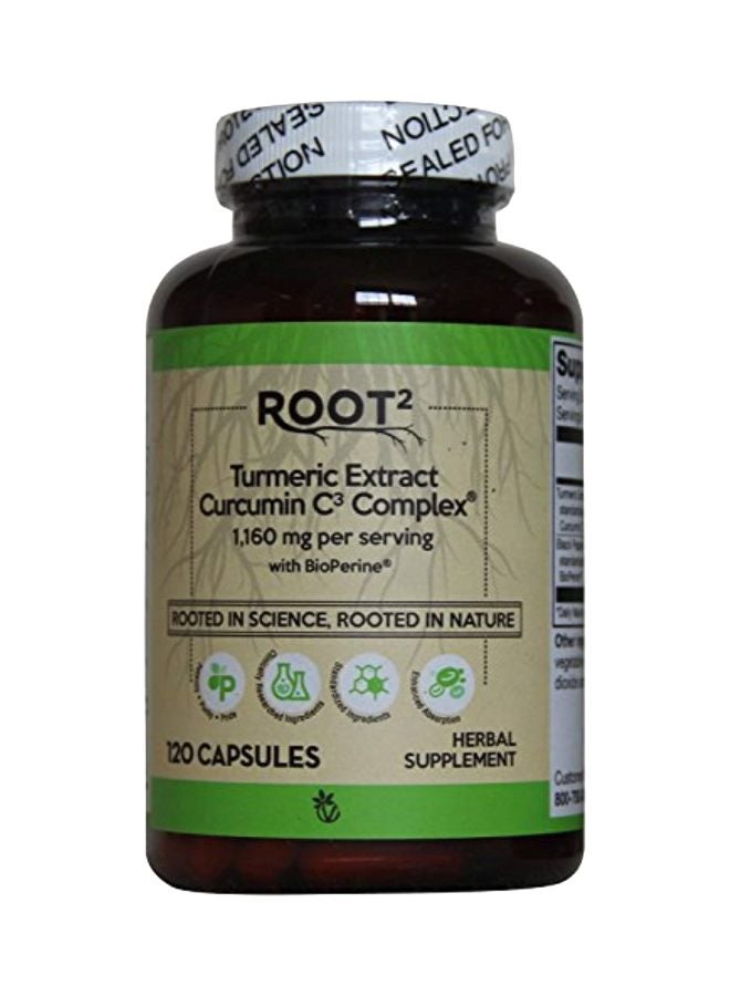 Vitacost Brand - Root2 Turmeric Extract Curcumin C3 Complex With Bioperine 1160 mg - 120 Capsules - Image 1