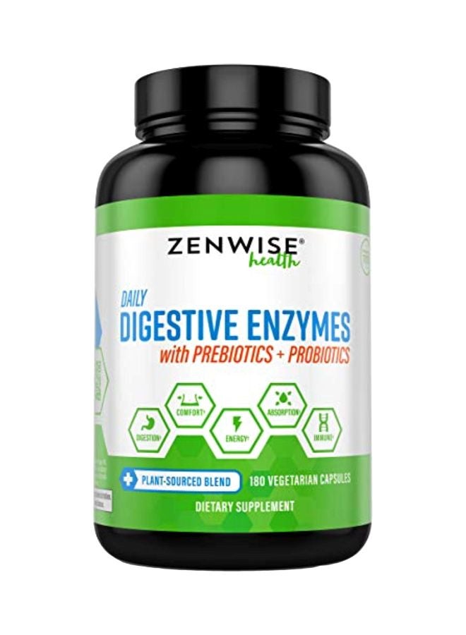 Zenwise Health - Digestive Enzymes Supplement - 180 Vegetarian Capsules - Image 1
