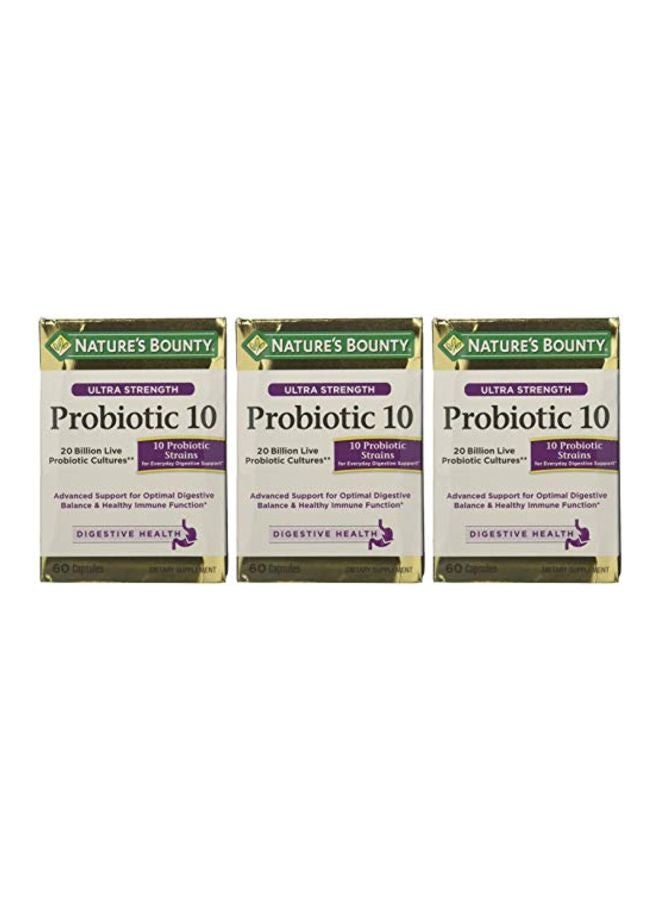 NATURE'S BOUNTY Pack Of 2 Ultra Strength Probiotic 10 - 60 Capsules  - Image 1