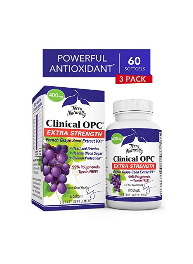 مكمل غذائي كلينيكال OPC 
 لقوة إضافية - 60 كبسولة هلامية - مجموعة من 3 عبوات - Image 2