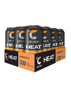 Pack Of 12 Heat Pre-Workout Dietary Supplement - Orangesicle