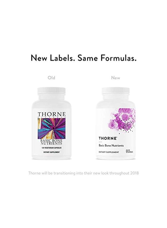 Thorne Research - Basic Bone Nutrients Dietary Supplement - 120 Capsules - Image 1