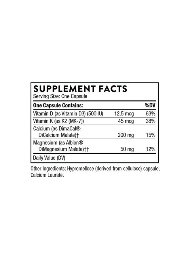 Thorne Research - Basic Bone Nutrients Dietary Supplement - 120 Capsules - Image 1