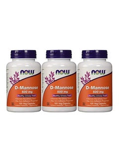 Now Foods 3-Piece D-Mannose Dietary Supplement 500mg - 120 Capsules  - Image 2