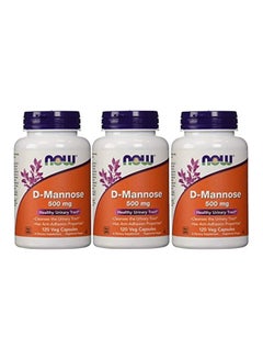Now Foods 3-Piece D-Mannose Dietary Supplement 500mg - 120 Capsules  - Image 1