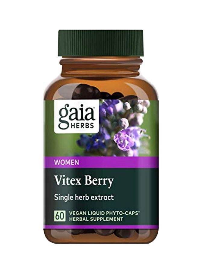 Gaia Herbs - Vitex Berry Herbal Supplement - 60 Vegan Capsules - Image 1