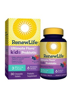 Ultimate Flora Kids Probiotic Supplement - 30 Chewable Tablets
