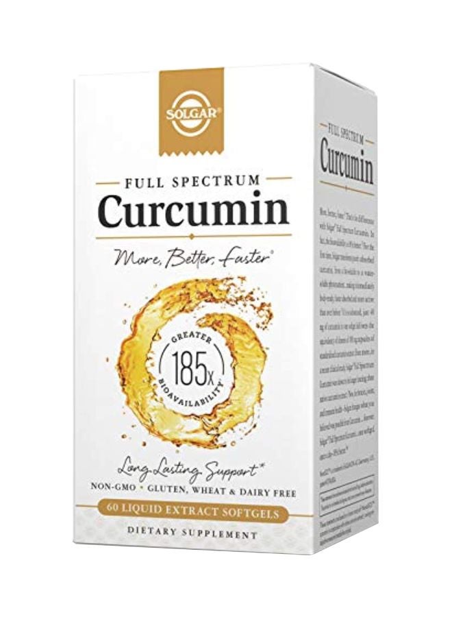 Solgar Pack Of 3 Full Spectrum Curcumin Dietary Supplement - 60 Softgels - Image 1