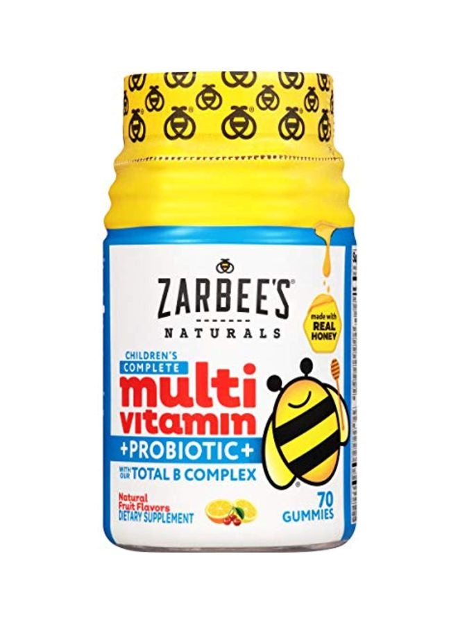 Zarbee's Naturals Probiotic B Complex Multivitamin Supplement - Fruits - 70 Gummies