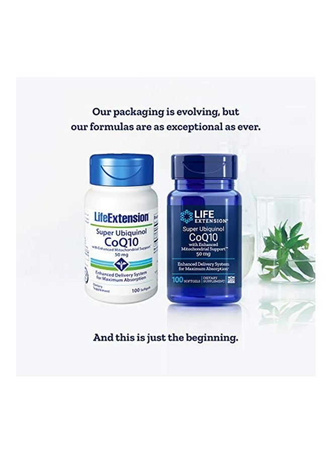 لايف إكستنشن مكمل غذائي سوبر يوبيكوينول مساعد الإنزيم Q-10 مع دعم الميتوكوندريا المعزز 50 ملجم - 100 كبسولة هلامية - Image 2