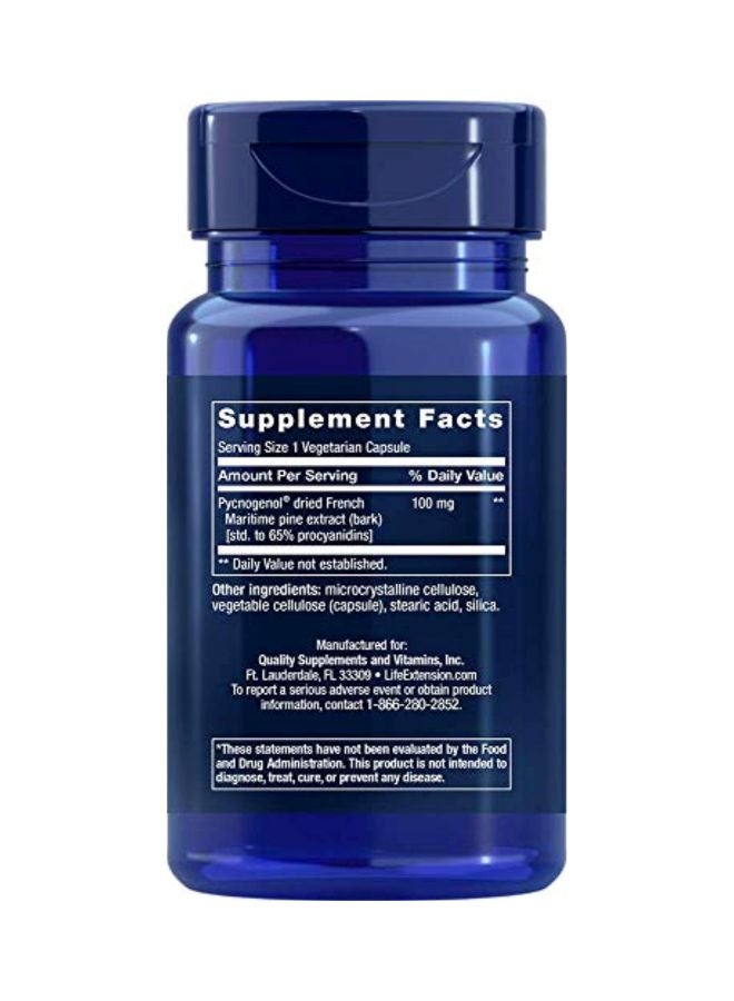 لايف إكستنشن مكمل غذائي بيكنوجينول مستخلص من لحاء الصنوبر البحري الفرنسي تركيز 100 ملجم - 60 كبسولة نباتية - Image 3