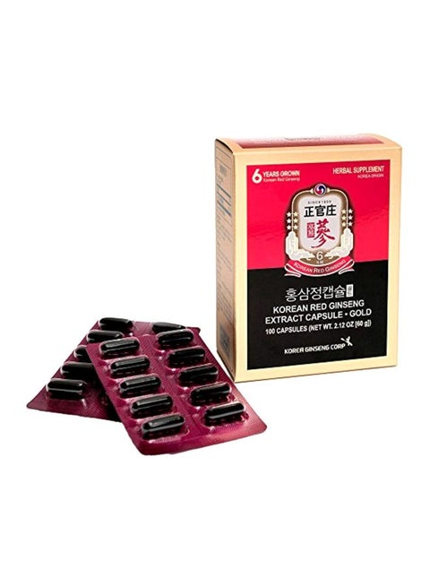 Korean Red Ginseng Extract - 100 Capsules