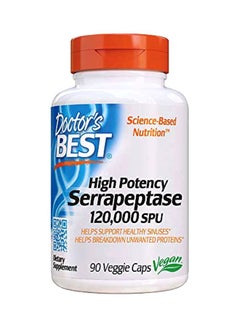 Doctor's BEST High Potency Serrapeptase Supplement - 90 Vegetarian Capsules 