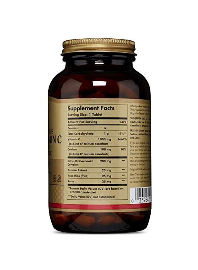 Solgar Pack Of 2 Ester C Plus 1000 mg Vitamin Dietary Supplement - 180 Tablets - Image 2