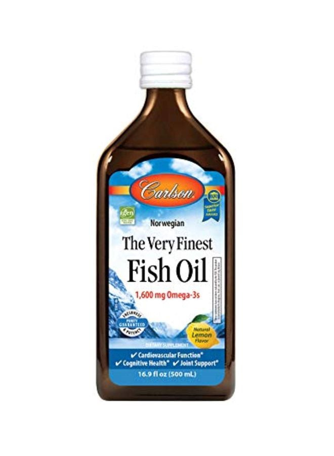 كارلسون مكمل غذائي بزيت السمك ذا فيري فاينست 1600 مجم بنكهة الليمون الطبيعي - Image 1