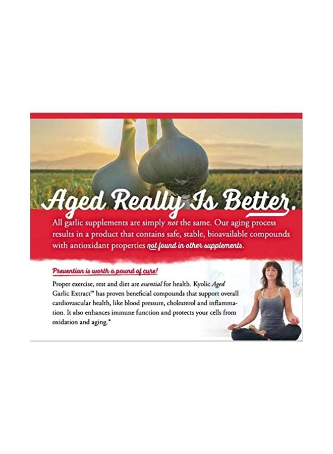 kyolic Aged Garlic Extract Supplement - 150 Capsules - Image 3