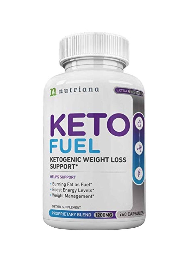 Nutriana Keto Fuel Ketogenic Weight Loss Supplement 1200mg - 60 Capsules - Image 1