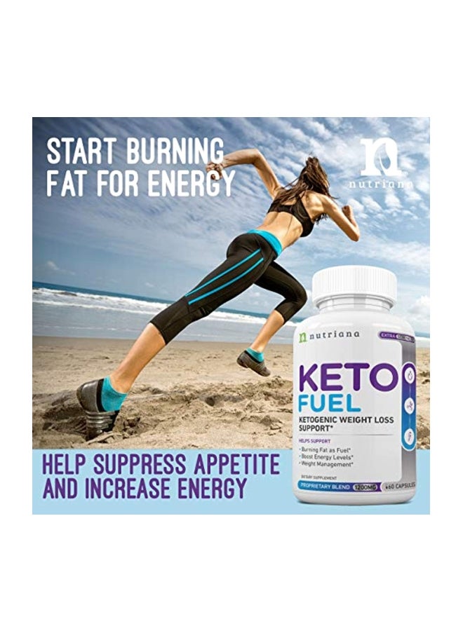 Nutriana Keto Fuel Ketogenic Weight Loss Supplement 1200mg - 60 Capsules - Image 3