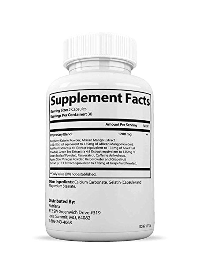 Nutriana Keto Fuel Ketogenic Weight Loss Supplement 1200mg - 60 Capsules - Image 2