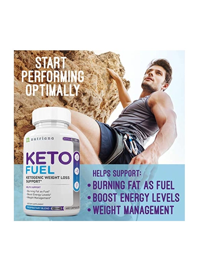 Nutriana Keto Fuel Ketogenic Weight Loss Supplement 1200mg - 60 Capsules - Image 4