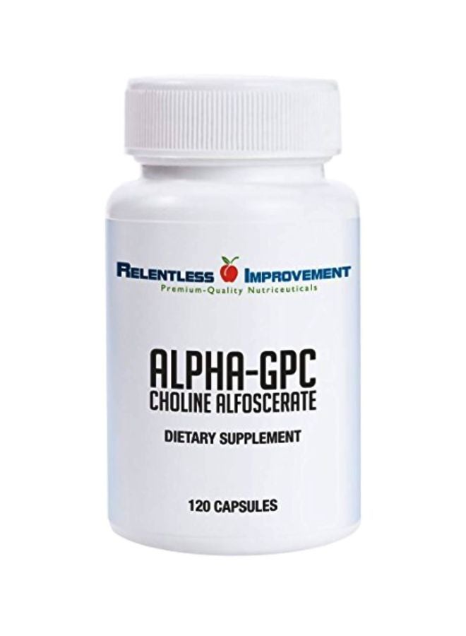 Relentless Improvement - Alpha GPC Choline Alfoscerate Dietary Supplement - 120 Capsules - Image 1