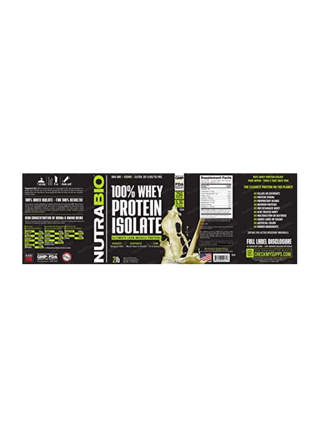 NutraBio - 100% Whey Protein Isolate Powder - Image 1