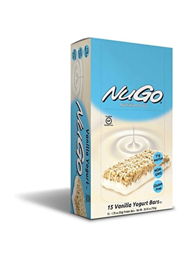NuGo Pack Of 15 Protein Bar - Vanilla Yogurt - Image 2