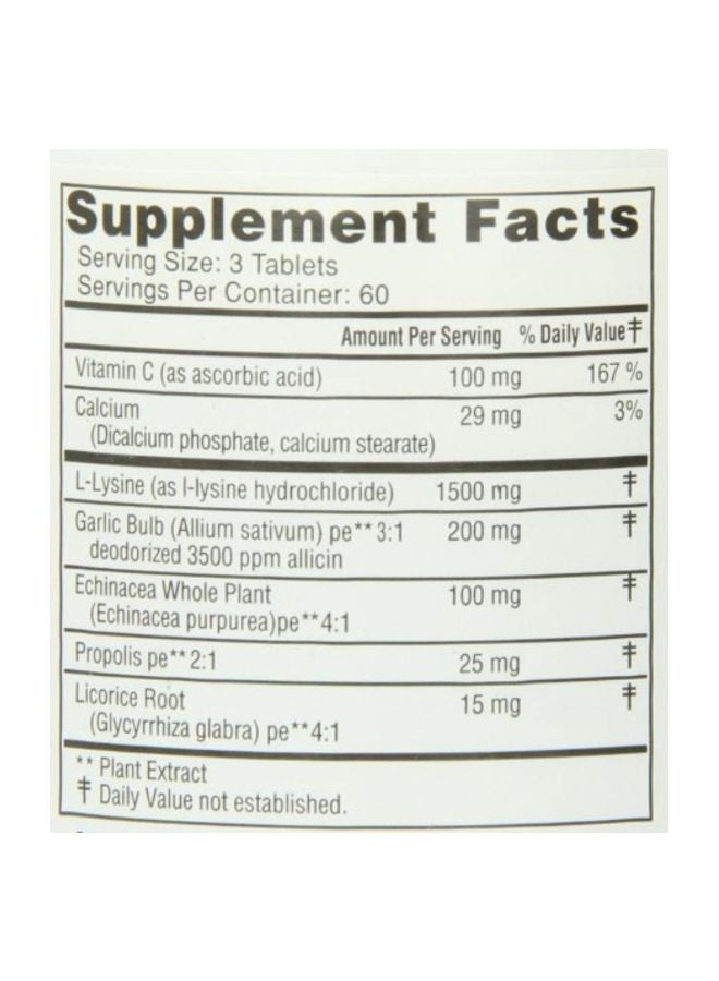 Quantum - Pack Of 4 Super Lysine Immune Support Dietary Supplement - 180 Tablets - Image 1