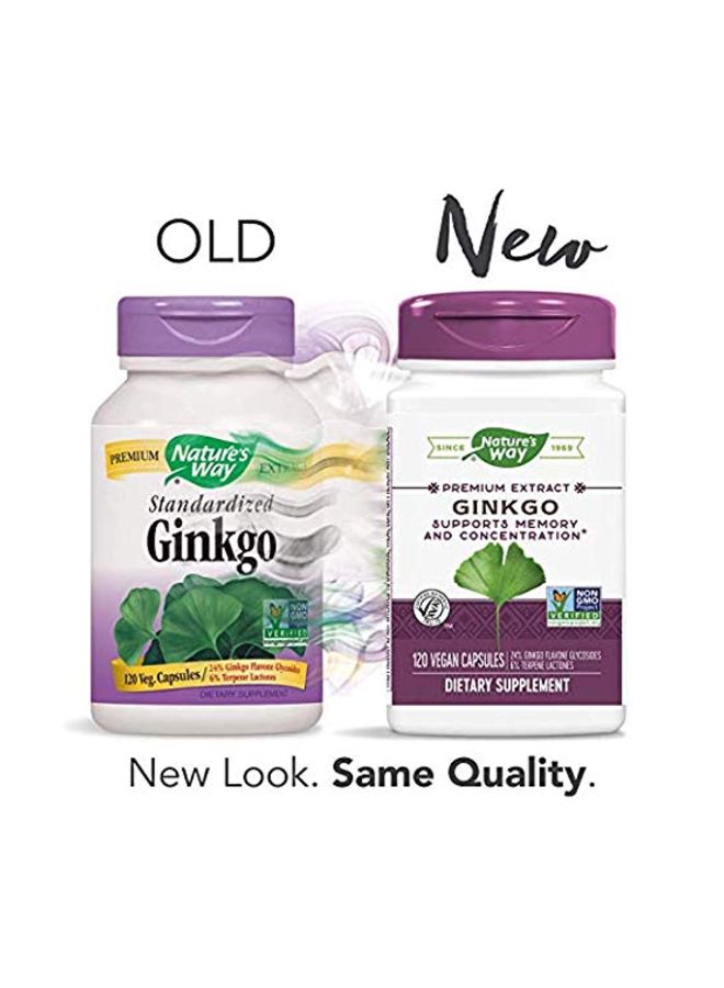 ناتشرز واي مكمل غذائي ممتاز بخلاصة نبات الجنكة - 120 كبسولة نباتية - Image 2