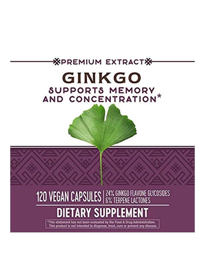 ناتشرز واي مكمل غذائي ممتاز بخلاصة نبات الجنكة - 120 كبسولة نباتية - Image 4