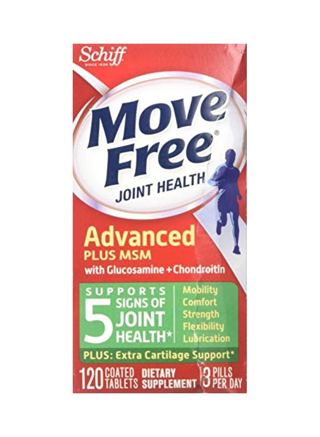 Move Free - Pack Of 2 Advanced Plus MSM Dietary Supplement - 120 Coated Tablets - Image 1
