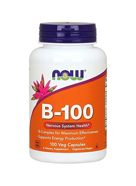 Vitamin B-100 Dietary Supplement - 100 Veg Capsules