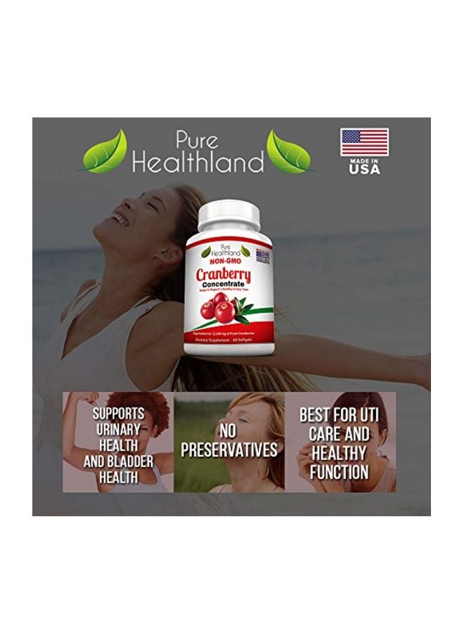Pack Of 3 Cranberry Concentrate Supplement - 60 Softgels